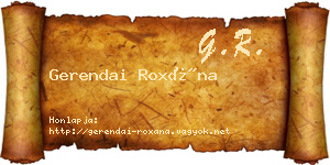 Gerendai Roxána névjegykártya